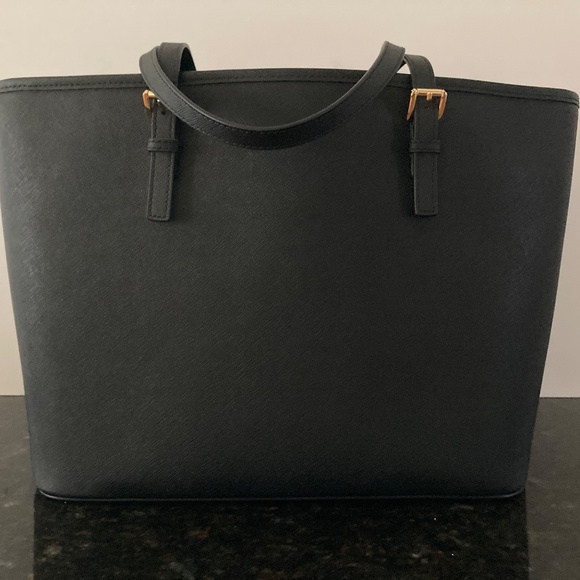 Michael Kors Black Saffiano Leather Large Jet Set Travel TZ Tote/30S4GTVT2L/NEW! - Picture 7 of 15